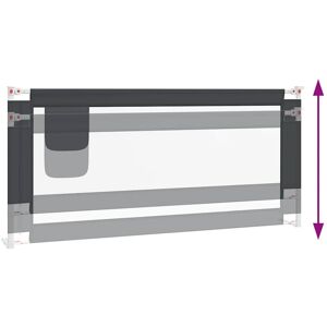 Zoomie Kids Rodborough Toddler Safety Side Rail Dark Grey 95cm H x 200cm L x 25cm W Zoomie Kids Rodborough Toddler Safety Side Rail Dark Grey 95cm H x 200cm L x 25cm W