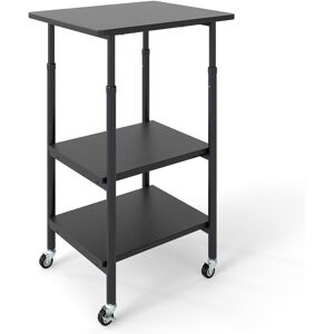 Brayden Studio Height Adjustable Printer Stand 3-Tier Printer Cart With Storage-Black Black 77cm H X 49cm W X 40cm D Brayden Studio Height Adjustable Printer Stand 3-Tier Printer Cart With Storage-Black Black 77cm H X 49cm W X 40cm D