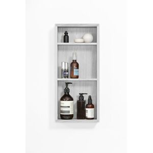 Brayden Studio Mendocino 25Cm W x 55Cm H x 10Cm D Solid Wood Wall Mounted Bathroom Shelves Oyster White 55cm H X 25cm W X 10cm D Brayden Studio Mendocino 25Cm W x 55Cm H x 10Cm D Solid Wood Wall Mounted Bathroom Shelves Oyster White 55cm H X 25cm W X 10cm D