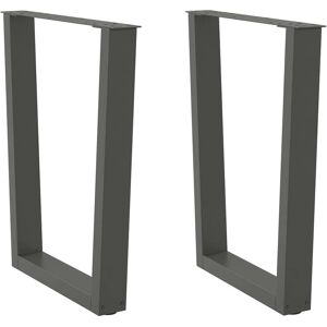 Symple Stuff Dining Table Legs V-Shape 2 Pcs Steel Anthracite 73.3cm H x 60cm W Symple Stuff Dining Table Legs V-Shape 2 Pcs Steel Anthracite 73.3cm H x 60cm W