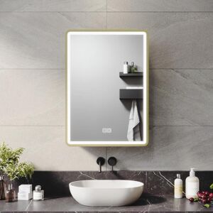 Metro Daquavion W H Wall Mounted Required Medicine Cabinet Mirror 2 Adjustable Gold 70cm H x 50cm W x 13cm D Metro Daquavion W H Wall Mounted Required Medicine Cabinet Mirror 2 Adjustable Gold 70cm H x 50cm W x 13cm D