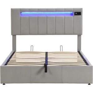 Metro Upholstered Bed Gray;Grey 120cm H X 150cm W X 198cm L Metro Upholstered Bed Gray;Grey 120cm H X 150cm W X 198cm L