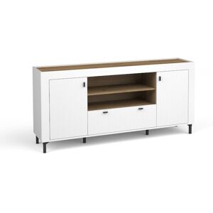 Fairmont Park Naveena 137cm Sideboard White/Oak 84cm H X 137cm W X 40cm D Fairmont Park Naveena 137cm Sideboard White/Oak 84cm H X 137cm W X 40cm D