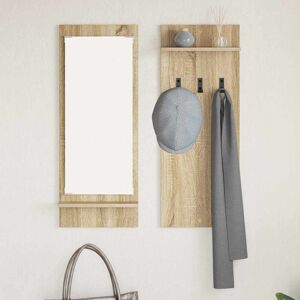 Brayden Studio Wall-Mounted Coat Rack With Shelf 70 X 10 X 90 Cm Sonoma Oak 90cm H X 70cm W X 10cm D Brayden Studio Wall-Mounted Coat Rack With Shelf 70 X 10 X 90 Cm Sonoma Oak 90cm H X 70cm W X 10cm D