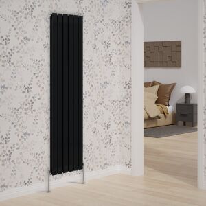 NRG Vertical Double Flat Panel Radiators Black 1800cm H x 408cm W x 52cm D NRG Vertical Double Flat Panel Radiators Black 1800cm H x 408cm W x 52cm D