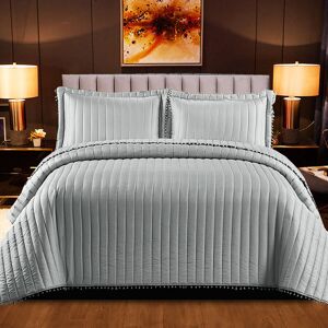 Canora Grey Aliya-Grace Throw Light Grey W185 x L240cm Canora Grey Aliya-Grace Throw Light Grey W185 x L240cm