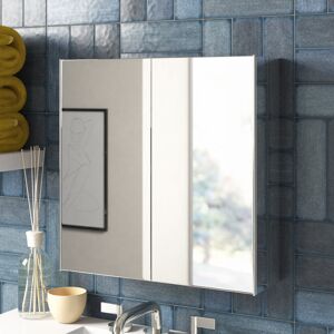 Metro Carthage Bathroom Double 450mm x 450mm Recessed Mirror Cabinet Mirrored 450mm H X 450mm W X 130mm D Metro Carthage Bathroom Double 450mm x 450mm Recessed Mirror Cabinet Mirrored 450mm H X 450mm W X 130mm D