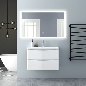 Latitude Run Adreann Mirror White 60cm H x 100cm W Latitude Run Adreann Mirror White 60cm H x 100cm W