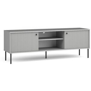 Latitude Run Modern Grey TV Cabinet 156cm - Black Metal Accents & Cable Management for a Sleek, Organised Living Room Grey 55" Latitude Run Modern Grey TV Cabinet 156cm - Black Metal Accents & Cable Management for a Sleek, Organised Living Room Grey 55"