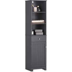 ClassicLiving Aaleeyah Freestanding Linen Cabinet Grey 161cm H X 40cm W X 35cm D ClassicLiving Aaleeyah Freestanding Linen Cabinet Grey 161cm H X 40cm W X 35cm D