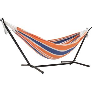 Blue Elephant Double Classic Hammock with Stand Black/Orange 104cm H X 109cm W X 280cm L Blue Elephant Double Classic Hammock with Stand Black/Orange 104cm H X 109cm W X 280cm L