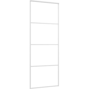 Symple Stuff Adolphus Glass Sliding Door White 205cm H x 76cm W x 5cm D Symple Stuff Adolphus Glass Sliding Door White 205cm H x 76cm W x 5cm D