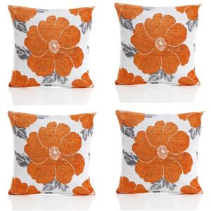 Rosalind Wheeler Darionte Poppy Chenille Cushion Cover with Filler Pad Orange 55 cmH x 55 cmW Rosalind Wheeler Darionte Poppy Chenille Cushion Cover with Filler Pad Orange 55 cmH x 55 cmW