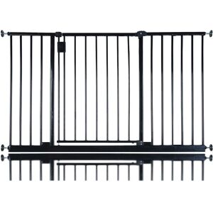 Latitude Run Extra Wide Hallway Dog Gate, Pressure Fit Pet Gate, Puppy Safety Barrier for Hallways and Wide Spaces, Easy Installation Black 128-134 cm Latitude Run Extra Wide Hallway Dog Gate, Pressure Fit Pet Gate, Puppy Safety Barrier for Hallways and Wide Spaces, Easy Installation Black 128-134 cm