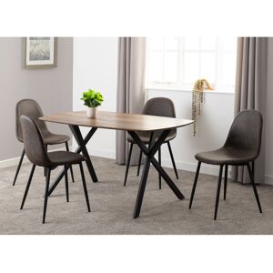 Trent Austin Design Alayna Dining Set with 4 Chairs Medium Oak Effect 4 Trent Austin Design Alayna Dining Set with 4 Chairs Medium Oak Effect 4