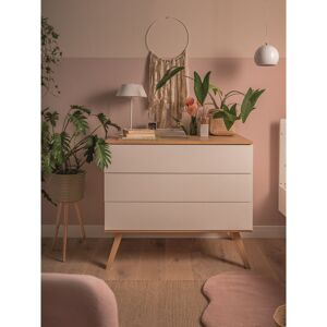 Isabelle & Max Horta 3 Drawer Dresser White/Oak 86.5cm H X 100cm W X 58cm D Isabelle & Max Horta 3 Drawer Dresser White/Oak 86.5cm H X 100cm W X 58cm D
