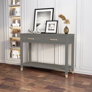 Rosdorf Park Ossian 105Cm Console Table Grey 80cm H X 105cm W X 35cm D Rosdorf Park Ossian 105Cm Console Table Grey 80cm H X 105cm W X 35cm D
