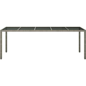 Ebern Designs Metal Dining Table Grey/Blue 250cm L Ebern Designs Metal Dining Table Grey/Blue 250cm L