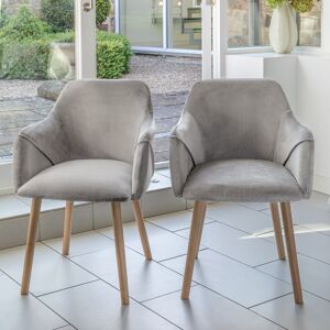 Fairmont Park Aggarwal Armchairs - Set of 2 Whitewash/Grey 82cm H X 57cm W X 58cm D Fairmont Park Aggarwal Armchairs - Set of 2 Whitewash/Grey 82cm H X 57cm W X 58cm D