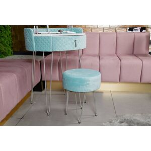 Fairmont Park Schaffa Dressing Table with Mirror Blue 127.5cm H X 63.5cm W X 63cm D Fairmont Park Schaffa Dressing Table with Mirror Blue 127.5cm H X 63.5cm W X 63cm D