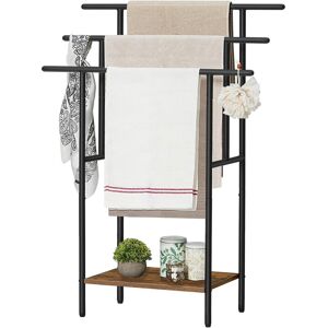 Borough Wharf 3 Freestanding Towel Stand Matte Black 100cm H X 68cm L X 30cm D Borough Wharf 3 Freestanding Towel Stand Matte Black 100cm H X 68cm L X 30cm D