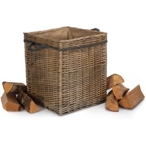 Fleur De Lis Living Wicker Storage Basket with Lining Antique Wash 45cm H x 40cm W x 40cm D Fleur De Lis Living Wicker Storage Basket with Lining Antique Wash 45cm H x 40cm W x 40cm D