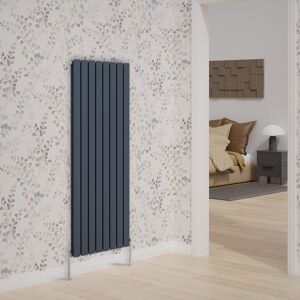 NRG Vertical Double Flat Panel Radiators Anthracite 1600cm H x 544cm W x 52cm D NRG Vertical Double Flat Panel Radiators Anthracite 1600cm H x 544cm W x 52cm D