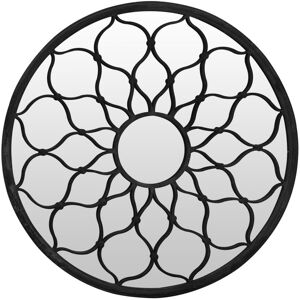 Latitude Vive Garden Mirror Black 60X3 Cm Iron Round For Outdoor Use Black 40cm H x 40cm W Latitude Vive Garden Mirror Black 60X3 Cm Iron Round For Outdoor Use Black 40cm H x 40cm W