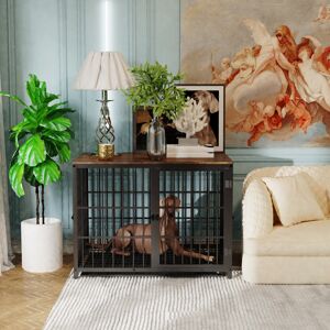 Archie & Oscar Harriet Furniture Style Crate with 3 Doors Black 81 cm H x 107.5 cm W x 71.5 cm D Archie & Oscar Harriet Furniture Style Crate with 3 Doors Black 81 cm H x 107.5 cm W x 71.5 cm D