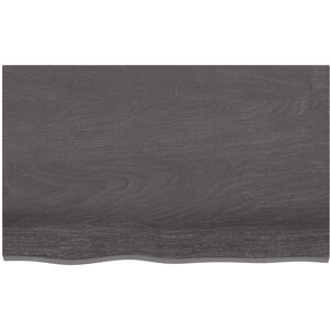 Alpen Home Bathroom Countertop Dark Grey Treated Solid Wood Dark Brown 6cm H X 80cm W X 50cm D Alpen Home Bathroom Countertop Dark Grey Treated Solid Wood Dark Brown 6cm H X 80cm W X 50cm D