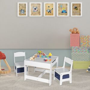 Harriet Bee Zula Kids 3 Piece Square and Chair Set 48cm H X 60cm L X 60cm D Harriet Bee Zula Kids 3 Piece Square and Chair Set 48cm H X 60cm L X 60cm D
