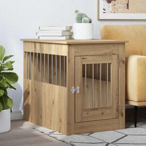 Archie & Oscar Dog Crate Furniture Old Wood 45X62x59 Cm Engineered Wood Artisan Oak 68cm H x 55cm W x 80cm D Archie & Oscar Dog Crate Furniture Old Wood 45X62x59 Cm Engineered Wood Artisan Oak 68cm H x 55cm W x 80cm D