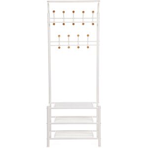 Rebrilliant Steel 18 - Hook Freestanding Storage White 187cm H X 68.8cm W X 35.2cm D Rebrilliant Steel 18 - Hook Freestanding Storage White 187cm H X 68.8cm W X 35.2cm D