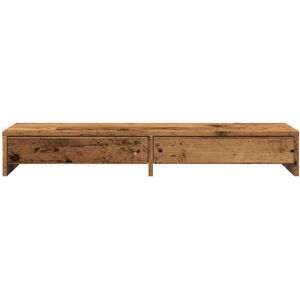 Latitude Run Barra Manufactured Wood Monitor Stand Old Wood 15cm H x 100cm W x 27cm D Latitude Run Barra Manufactured Wood Monitor Stand Old Wood 15cm H x 100cm W x 27cm D