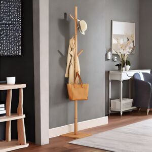 Borough Wharf Sukhani Natural Wooden Coat Stand 8 Hooks Freestanding Hat Coat Rack Entryway Hallway Furniture Brown 175;175cm H X 30cm W X 30cm D Borough Wharf Sukhani Natural Wooden Coat Stand 8 Hooks Freestanding Hat Coat Rack Entryway Hallway Furniture Brown 175;175cm H X 30cm W X 30cm D