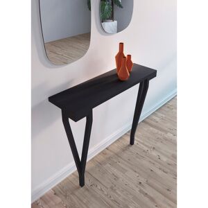 Latitude Run Fuchs 90cm Console Table Black 79cm H X 90cm W X 28cm D Latitude Run Fuchs 90cm Console Table Black 79cm H X 90cm W X 28cm D