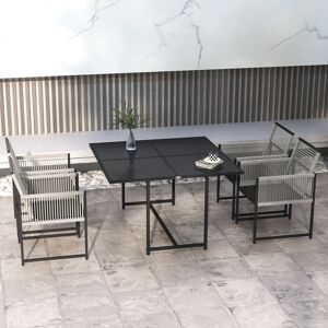 World Menagerie Square 5 - Piece 4 - People 120Cm L Outdoor Table Set Black 4 World Menagerie Square 5 - Piece 4 - People 120Cm L Outdoor Table Set Black 4