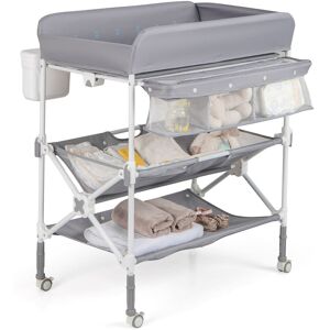 Zoomie Kids Portable Changing Table Grey 104cm H X 80cm W X 66cm D Zoomie Kids Portable Changing Table Grey 104cm H X 80cm W X 66cm D