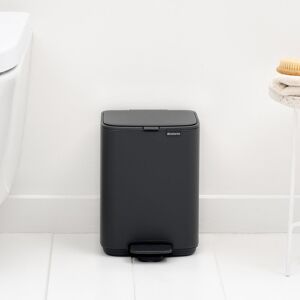 Brabantia Bo Pedal Bin Mineral Infinite Grey 4 Litres/26.8cm H x 19.9cm W x 20.8cm D Brabantia Bo Pedal Bin Mineral Infinite Grey 4 Litres/26.8cm H x 19.9cm W x 20.8cm D