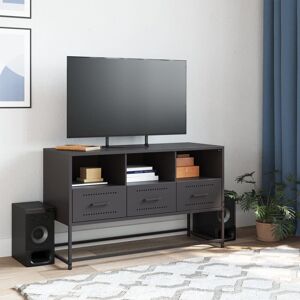 Latitude Run Vidaxl TV stand 68 x 39 x 60.5cm steel Black 68cm Latitude Run Vidaxl TV stand 68 x 39 x 60.5cm steel Black 68cm