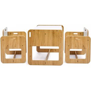 Minera Dove Kids 3 Piece Rectangular Arts And Crafts Table and Chair Set 45cm H X 53cm L X 38.5cm D Minera Dove Kids 3 Piece Rectangular Arts And Crafts Table and Chair Set 45cm H X 53cm L X 38.5cm D