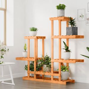 Marlow Home Co. Alouette Rectangular Multi-tiered Solid Wood Plant Stand Brown 96cm H X 95cm L X 25cm D Marlow Home Co. Alouette Rectangular Multi-tiered Solid Wood Plant Stand Brown 96cm H X 95cm L X 25cm D