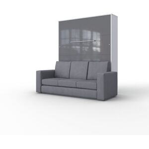 Ivy Bronx Ayvri Upholstered European Kingsize (160 x 200 cm) Murphy Bed White/Light Grey 220cm H X 217cm W X 228cm L Ivy Bronx Ayvri Upholstered European Kingsize (160 x 200 cm) Murphy Bed White/Light Grey 220cm H X 217cm W X 228cm L