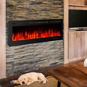 17 Stories Eulala Recessed Wall Mounted Electric Fire Black 43cm H x 127cm W x 14cm D 17 Stories Eulala Recessed Wall Mounted Electric Fire Black 43cm H x 127cm W x 14cm D