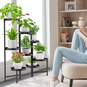 Dakota Fields 8 Tier Foldable Metal Plant Stand For Indoor And Outdoor Black 82cm H X 85cm L X 20cm D Dakota Fields 8 Tier Foldable Metal Plant Stand For Indoor And Outdoor Black 82cm H X 85cm L X 20cm D