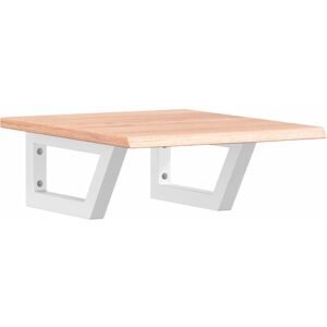 Borough Wharf Basin Shelf Wall Mounted Steel And Solid Wood Oak White/Light Brown 2cm H x 40cm W x 50cm D Borough Wharf Basin Shelf Wall Mounted Steel And Solid Wood Oak White/Light Brown 2cm H x 40cm W x 50cm D