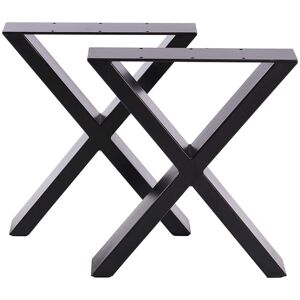 Ebern Designs Curtney Table Leg Black 71cm H x 50cm W x 7cm D Ebern Designs Curtney Table Leg Black 71cm H x 50cm W x 7cm D