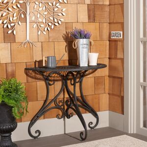 Astoria Grand Annalise Outdoor Accent Table Black Astoria Grand Annalise Outdoor Accent Table Black