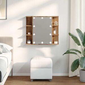 ClassicLiving 70cm x 60cm Surface Mount Mirror Cabinet with LED Lighting Artisan Oak 600mm H X 700mm W X 165mm D ClassicLiving 70cm x 60cm Surface Mount Mirror Cabinet with LED Lighting Artisan Oak 600mm H X 700mm W X 165mm D