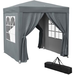 Dakota Fields Sherell 2m x 2m Steel Party Tent Grey 200cm W X 200cm D X 240cm H Dakota Fields Sherell 2m x 2m Steel Party Tent Grey 200cm W X 200cm D X 240cm H